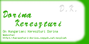 dorina kereszturi business card